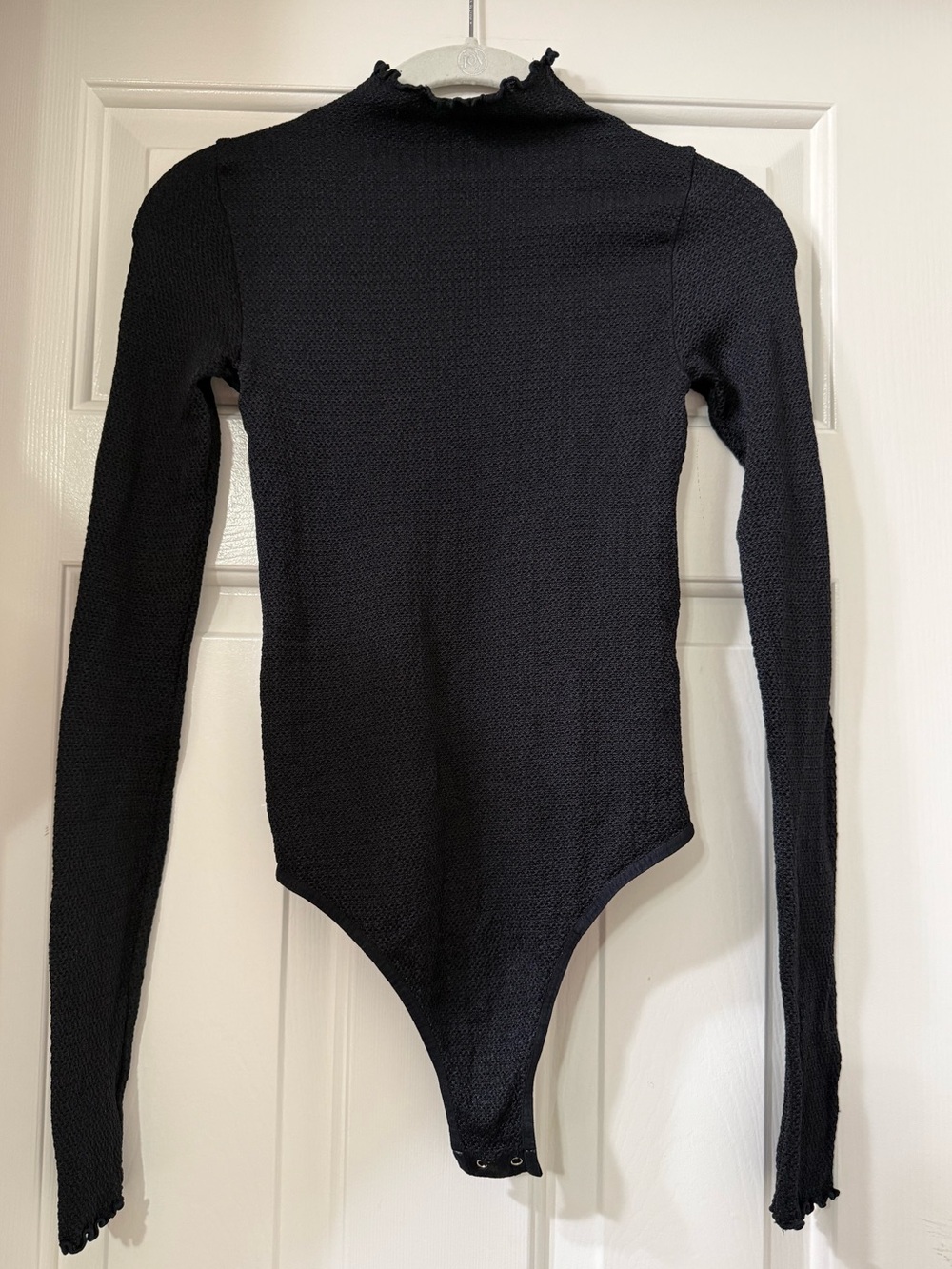 Intimately Free People Black Long Sleeve Mock Neck Bodysuit - Size Large *NWOT